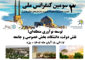 سومین کنفرانس ملی انجمن علمی پارک‌های فناوری و سازمان‌های نواوری ایران به میزبانی یزد